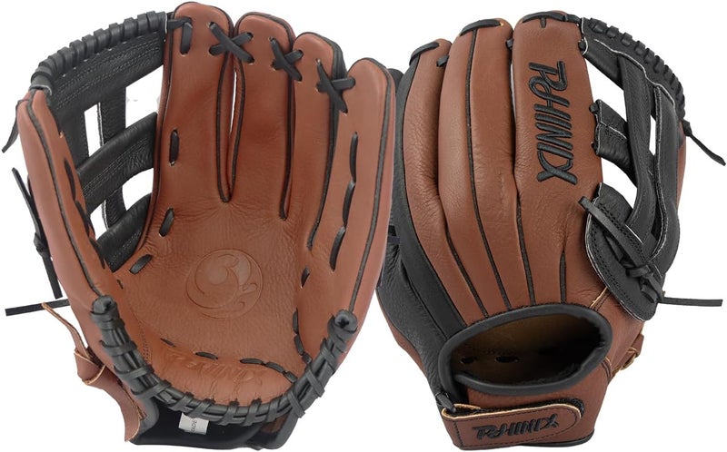 PHINIX Adult All Leather Baseball Slow-Pitch Softball Glove 12.5" - Image 1